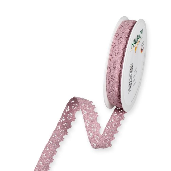 Häkelspitze Baumwolle 13 mm 7 Meter pale berry 510