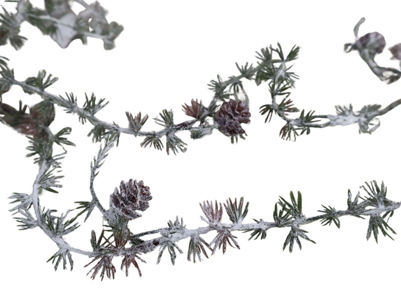 Girlande Zuckerfichte mini 176 cm grün-weiss