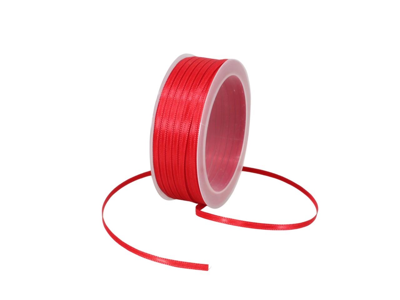 Satinband 3 mm 50 Meter rot 300