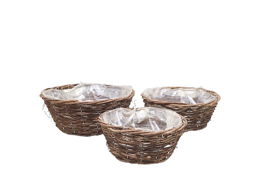 Korbsatz rund Set/3 Rattan natur D32/27/22cm