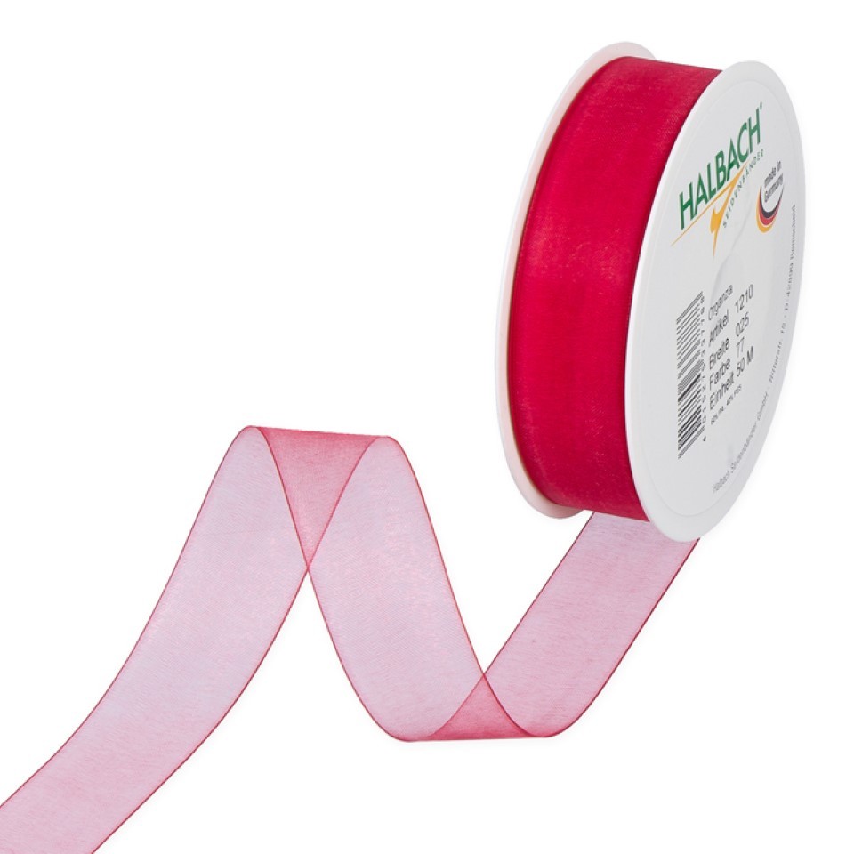 Organza 25mm o.Dr. rot77