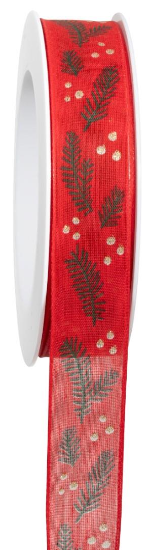 Band Winterdreaming 25 mm 18 Meter rot 20