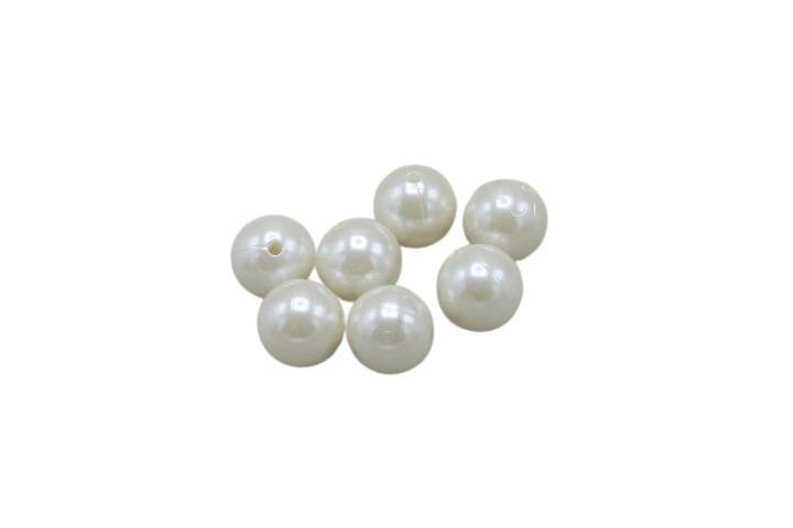 Perlen Kunststoff creme  8mm 300 Gramm