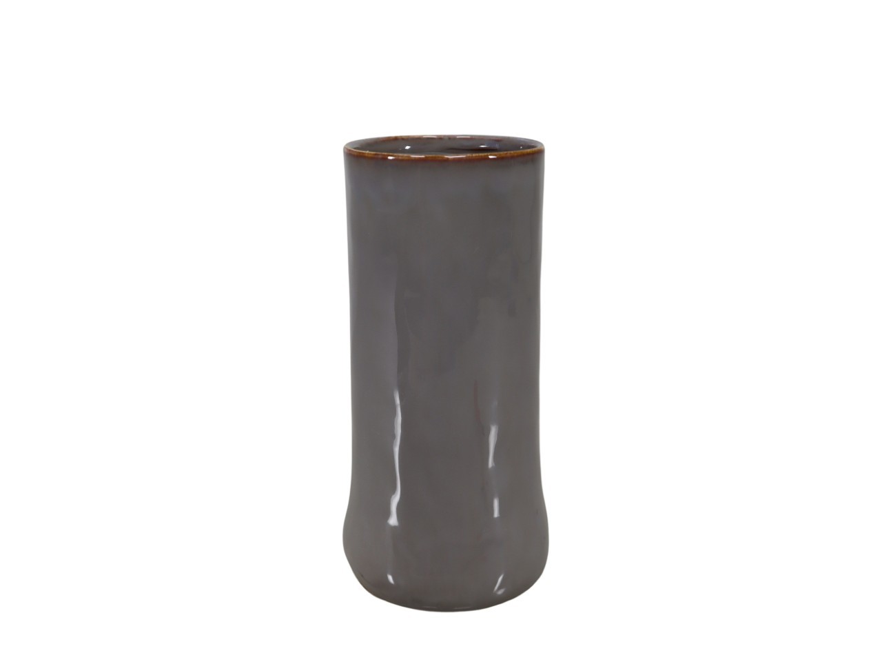 Vase Keramik hellgrau D11 H 27 cm