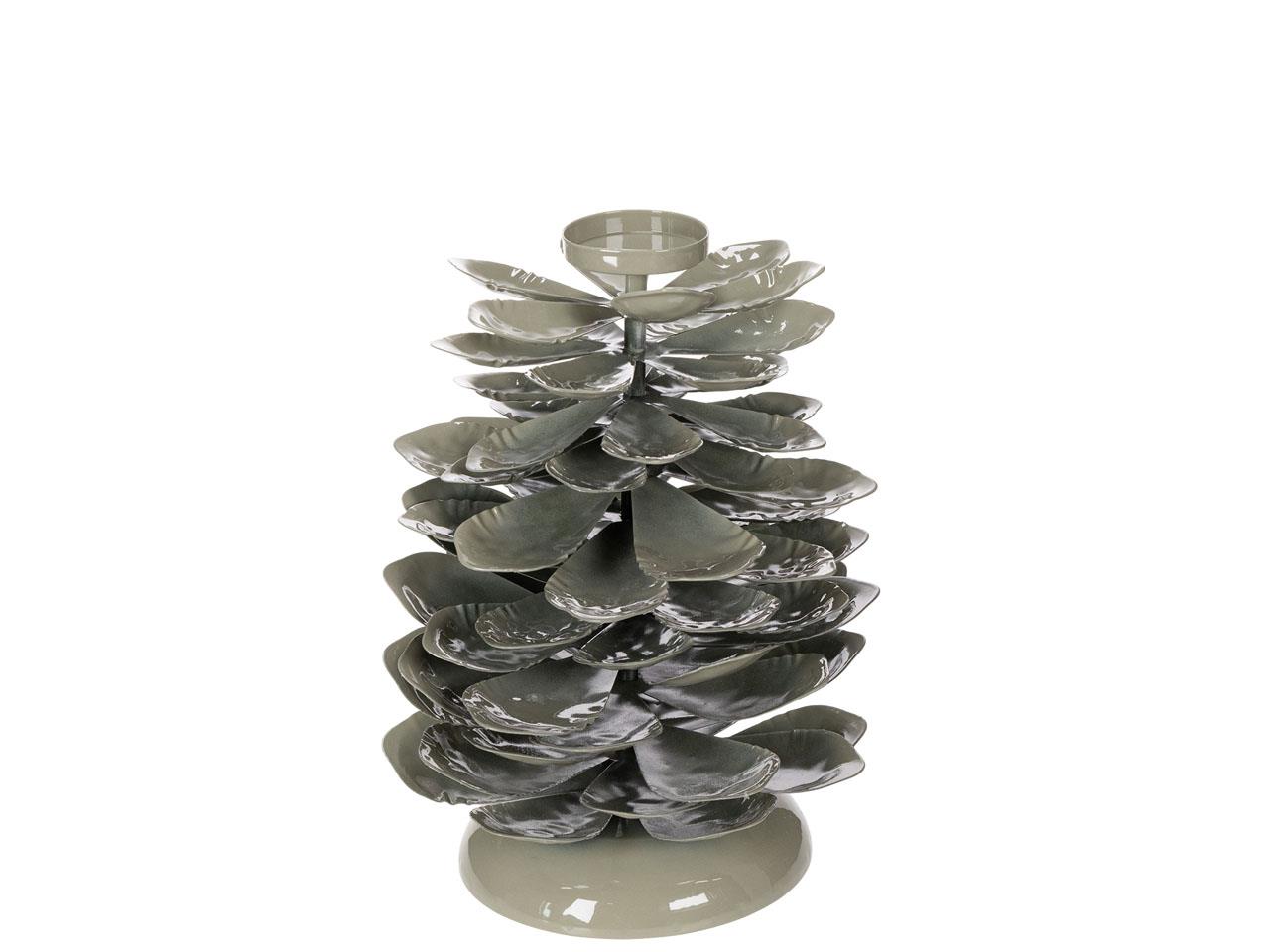 Kerzenhalter Tannenbaum Metall salbeigrün H32,5cm