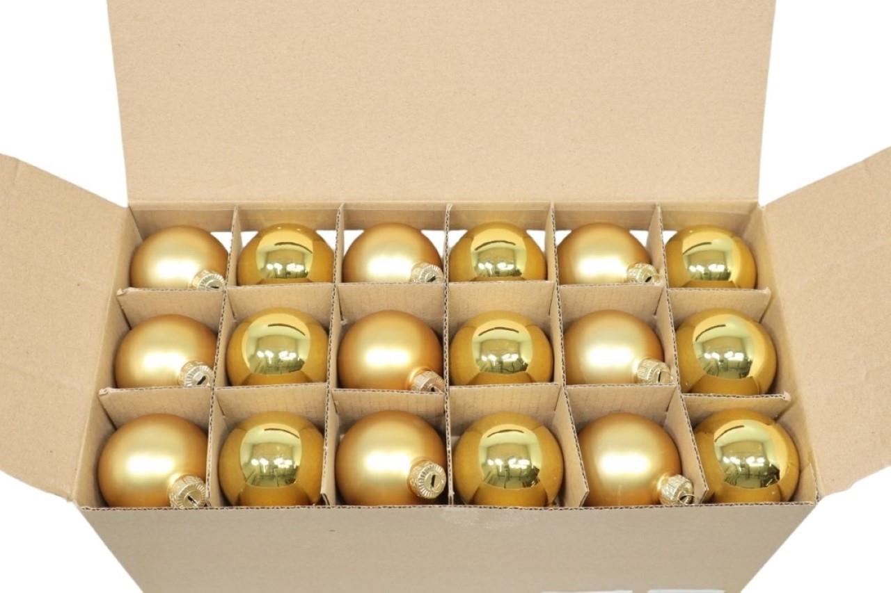 Glaskugel 50 mm 54 Stück gold