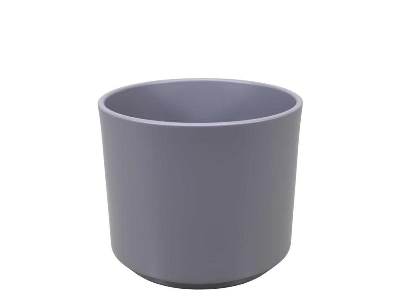 Keramikübertopf Cilindro basaltgrau matt D22cm