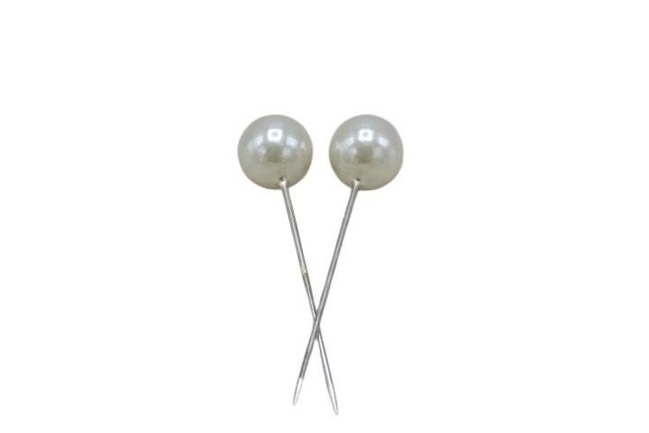 Perlennadeln/Pin Kunststoff creme D8mm L60mm 300 Stück