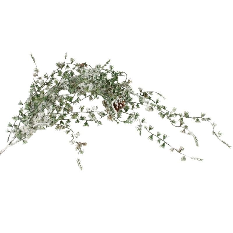 Zuckerfichte Zweig x12  mit Schnee  L81cm