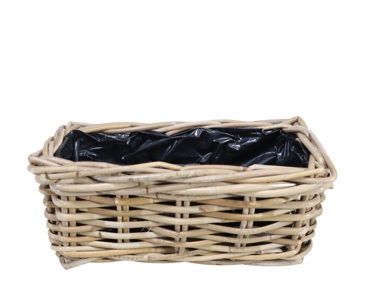 Pflanzrechteck  Kubu-Rattan grau L32x16xH14cm