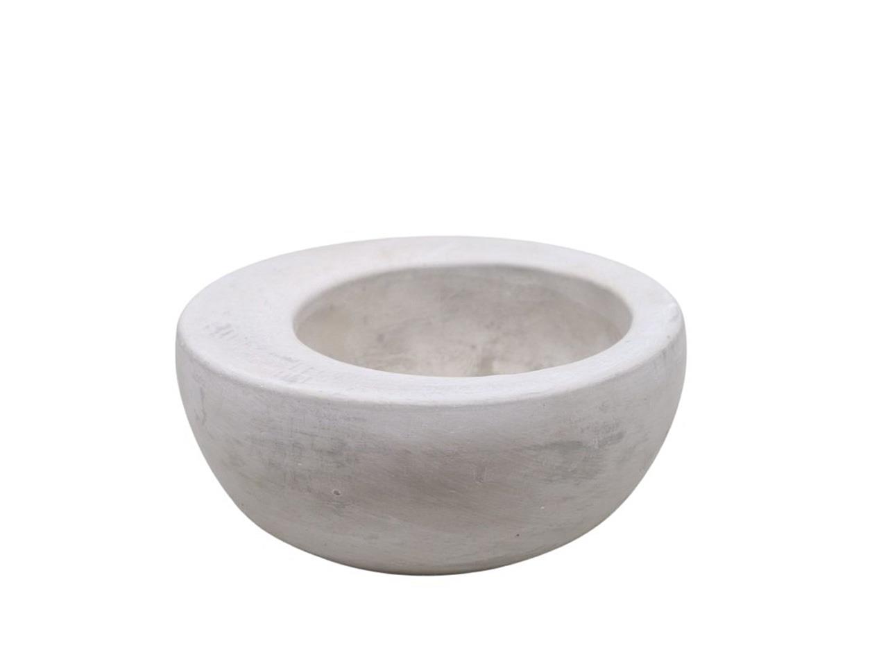Pflanzschale rund Zement grau D18,5cm