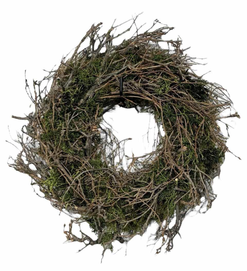 Kranz aus Bonsai mit Igelmoos präpariert moosgr. D35cm NETTO