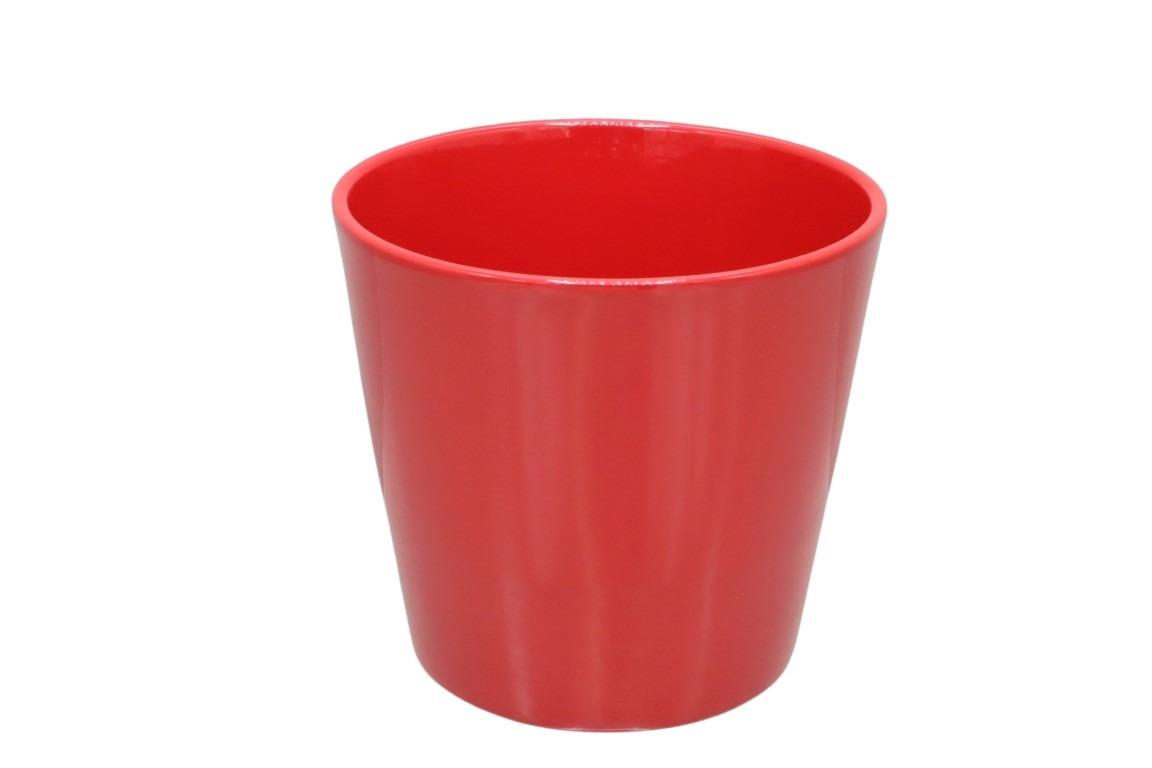 Keramikübertopf Serie 440 15cm rot glanz