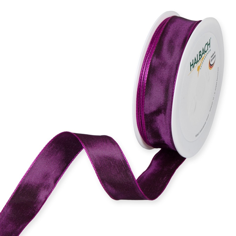 Drahtkantenband 25mm purple 556